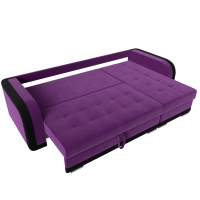 Угловой диван Марсель (микровельвет фиолетовый чёрный) - Изображение 5